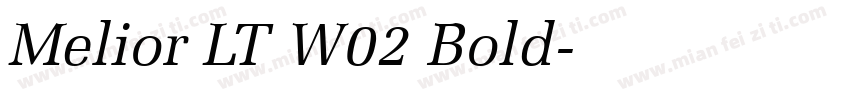 Melior LT W02 Bold字体转换